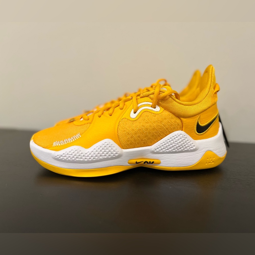 Nike PG 5 TB Yellow White Basketball Shoes DM5045-702 Men's